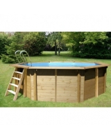 (DIAM.2,95X1,05 PISCINA MADERA REF.790080) KIT PISCINA GRE MADERA NATURAL MODELO LILI