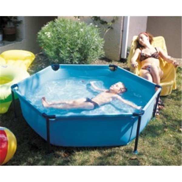 Piscina de lona con patas de PVC de 6 lados - 1.215 litros  d.215x45. MODELO JET POOL