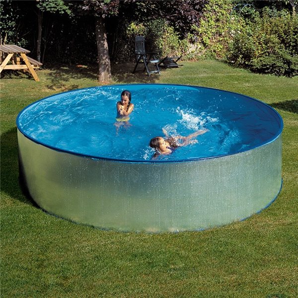 (350X90 BLANCA REF. KITWPR350E) KIT PISCINA GRE REDONDA DE CHAPA DE ACERO LACADA.MODELO TENERIFE