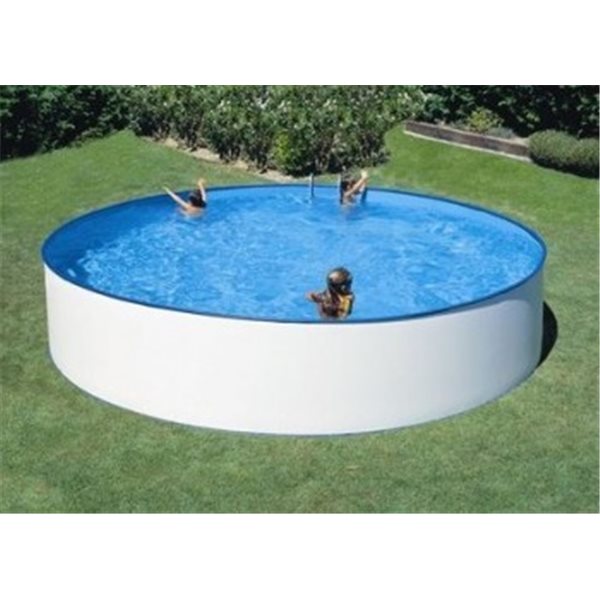 (450X90 BLANCA REF. KITWPR450E) KIT PISCINA GRE REDONDA DE CHAPA DE ACERO LACADA.MODELO TENERIFE